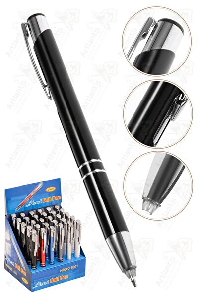 Artlantis Short Metal Ballpoint Pen 1 Piece Blue Color Pocket Pen Ballpoint P...