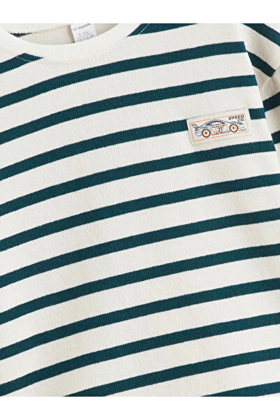 LC Waikiki Tricou pentru băiat cu dungi cu gât