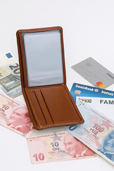 Newish Polo Genuine Leather Credit Card Holder Wallet Side Model