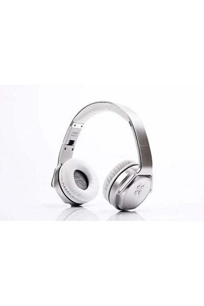 Bastec - سماعات رأس لاسلكية مع مكبر صوت 2 في 1 باللون الفضي