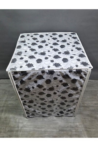 Başak Ev Tekstili Fabric Textured Pvc Washing & Dryer Cover – Waterproof, Durable, and Modern Design