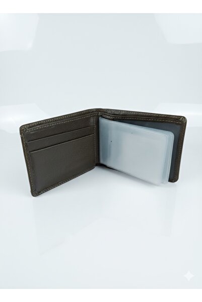 Newish Polo Genuine Leather Credit Card Holder Wallet Side Model