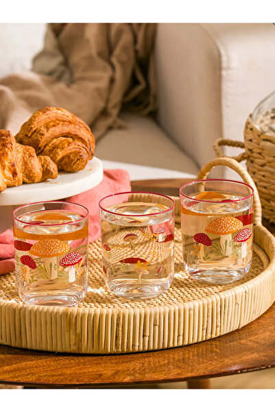 LC Waikiki Printed Glass Cup Set 3-Piece 350 ml