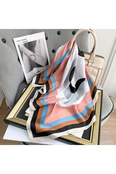 Inno Eșarfă premium din satin cu model, 70x70 cm