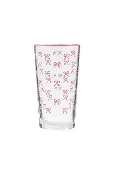 LC Waikiki Bow Printed Glass Cup 500 ml