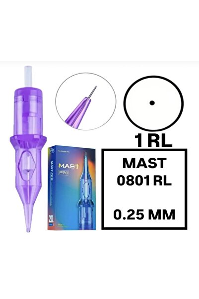 H RUN GLOBAL 1 Kutu (20 Adet)-MAST-0801RL-0.25 mm KALICI MAKYAJ & TATTOO CİHA...