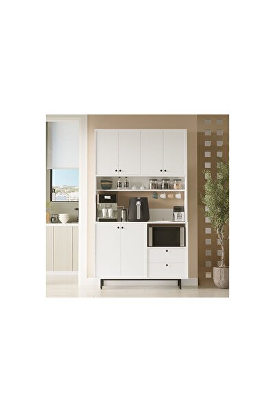 L'occi Concept Modway Serisi Kahve Köşesi Çok Amaçlı Dolap Mutfak Dolabı Beyaz Md7-w