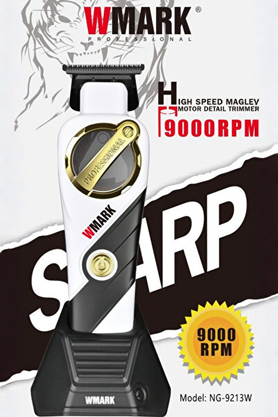 Maglev Motor Detail Trimmer (White, with USB cable) Neck and Beard Machine NG-9213W