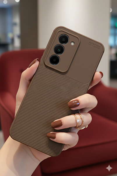 Hatreds Xiaomi Redmi 15 Uyumlu Kılıf Karbon Detaylı İnce Yapılı Kamera Koruma...