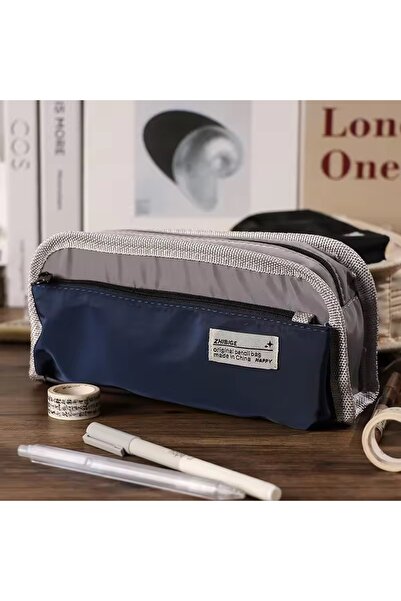 synshop Husă pentru creion de mare capacitate din pânză Oxford cu mai multe compartimente, cadou