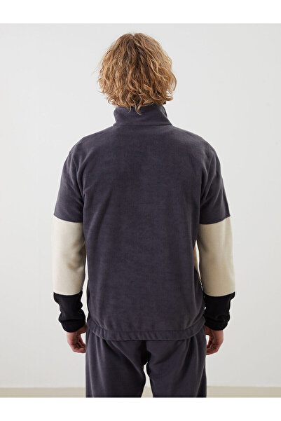 LC Waikiki Світшот для чоловіків з високим коміром, довгими рукавами та кольоровими вставками - W4M556Z8