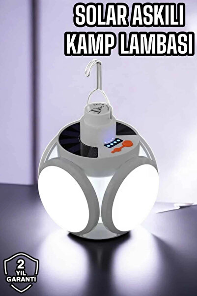 Belle Fusion BFS Güneş Enerjili Solar Aydınlatma Kamp Çadır Lambası Şarjlı Am...