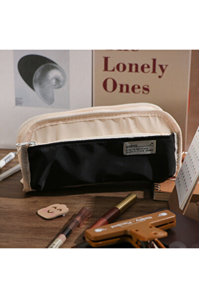 synshop Kawaii Travel Large Capacity Oxford Cloth Multi-Compartment Large Size Pen Holder Pencil Case Gift