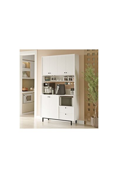 L'occi Concept Modway Serisi Kahve Köşesi Çok Amaçlı Dolap Mutfak Dolabı Beyaz Md7-w