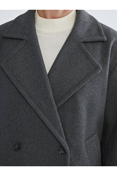 LC Waikiki Чорний чоловічий пальто з коміром-стійкою