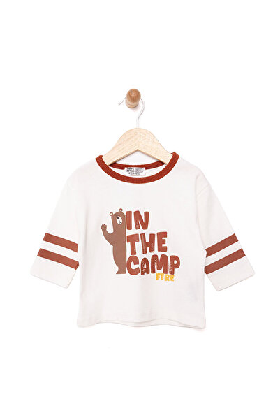 ebebek Hello Baby HelloBaby Erkek Bebek Tişört Forest Camp Bisiklet Yaka Uzun...