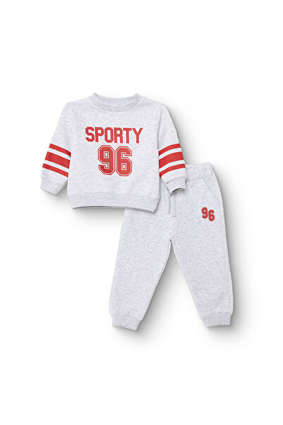 ebebek Hello Baby HelloBaby Erkek Bebek Eşofman Takımı Üç İplik Bisiklet Yaka...