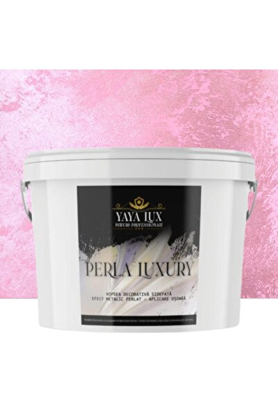 YaYa Color Vopsea decorativa de Lux, Perla Luxury cu Fulgi Perlati, Trandafir Roz, 2 Litri