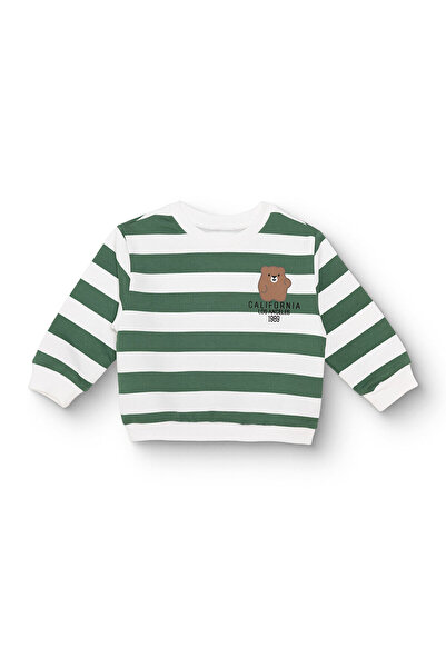 ebebek Hello Baby HelloBaby Erkek Bebek Sweatshirt Şardonlu İki İplik Bisikle...