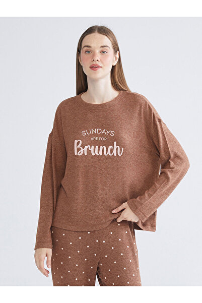 LC Waikiki New Season Crew Neck Printed Women's Pajama Set