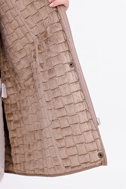 MG OTANTİK Γυναικείο παλτό μεγάλου μεγέθους με γούνα, αδιάβροχο, με με κουκούλα τσέπες, καπιτονέ