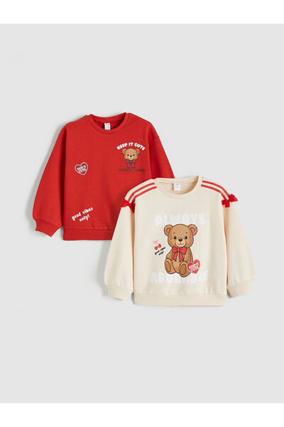 LC Waikiki Azestrend New Season guler rotund Swea gros pentru fete tricou 2-buc