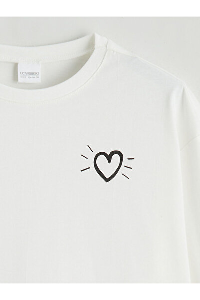 LC Waikiki New Season Crew Neck Printed Girls' Pajama Set