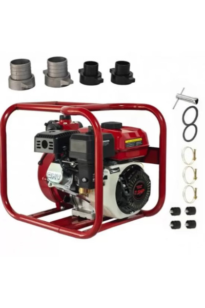 German Meister German Meister Gasoline Motor Pump, 7.5 HP, 3 Outlets, 2” & 1-1/4”, Flow 60,000 l/h