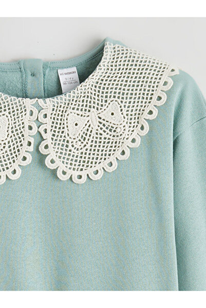 LC Waikiki New Season Peter Pan collar Girls' Sweatshirt and Leggings