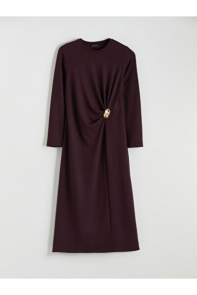 LC Waikiki Peak New Season Crew Neck Drawstring Dress