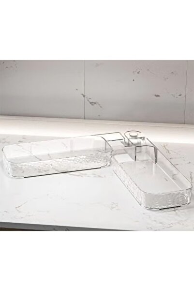 Generic Foldable Wall-Mounted Corner/Flat Shower Shelf (Transparent)