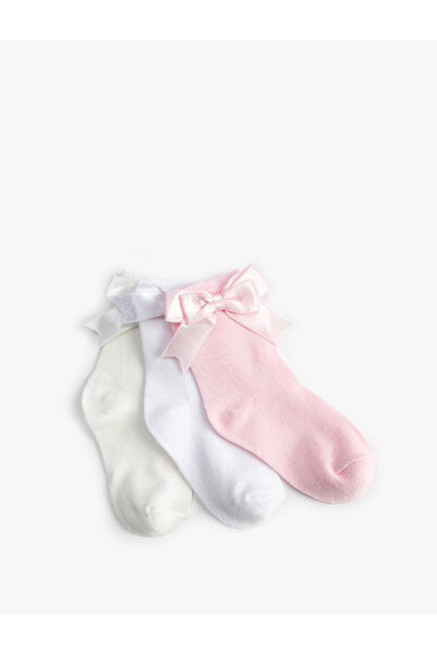 Koton Bow-Tie Cotton 3-Piece Socks Set