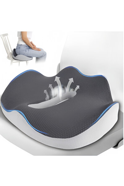 Brinaoki 3D Memory Foam Cushion for Back, Sciatica & Hemorrhoid Pain Relief