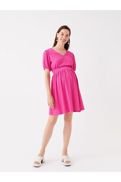 LC Waikiki Φόρεμα εγκυμοσύνης σε ίσιο κοντομάνικο λαιμόκοψη