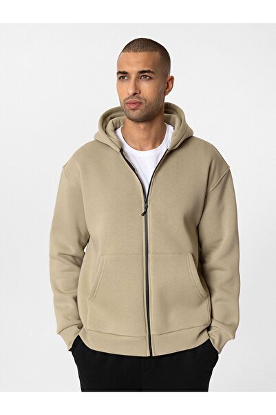 LC Waikiki Ανδρικό φούτερ με μακρύ μανίκι XSIDE με κουκούλα με χοντρό φερμουάρ