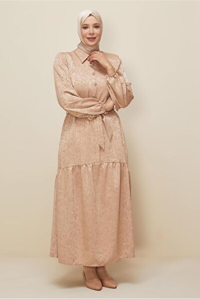 Alvina Belted Jacquard Dress 20874