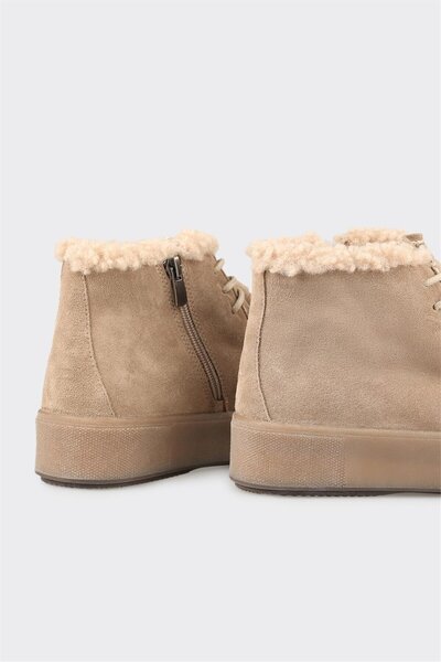 Elle Shoes Vizon Deri Kadın Günlük Spor Bot