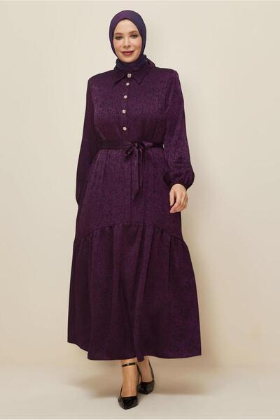 Alvina Belted Jacquard Dress 20874