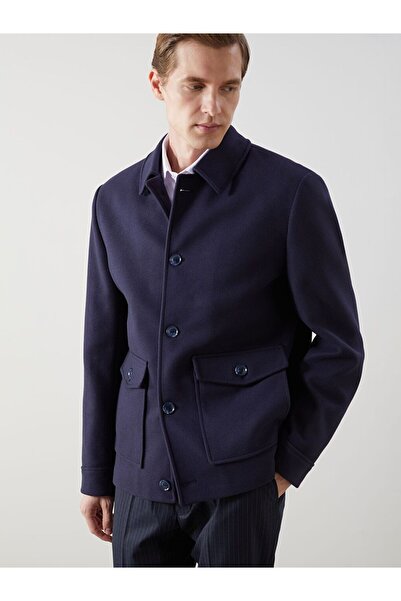 LC Waikiki Lcwaikiki Classic Comfortable Fit Jacket Collar Men's Cashmere Coat