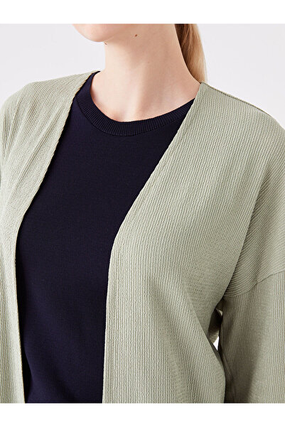 LC Waikiki Shawl Collar Plain Long Sleeve Women's Cardigan