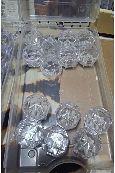 GÜVEN Plastik Kutu Nikah Şekeri Yuvarlak Üst Kapak 14 ADET