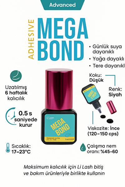 Lİİ LASH MEGA BOND 0.5 SN SİYAH İPEK KİRPİK YAPIŞTIRICI