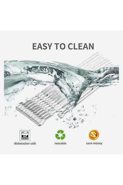 Yuwell YU WELL Pack of 12 Stainless Steel Flat Barbecue Skewers, 60 cm