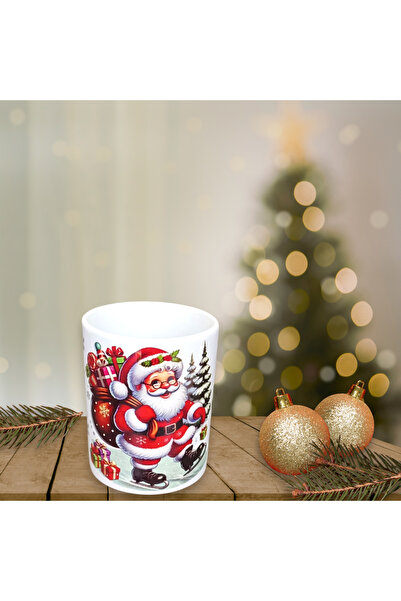 LADİJİTAL BASKI ÇÖZÜMLERİ 2-Pack Christmas Santa Claus Printed Espresso Cups