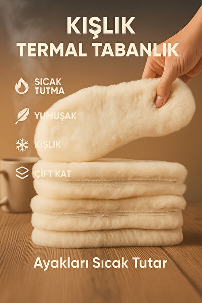 Home Kışlık Termal Ayakkabı Tabanlığı 1 Çift Peluş, Yumuşak, Ayakları Sıcak T...