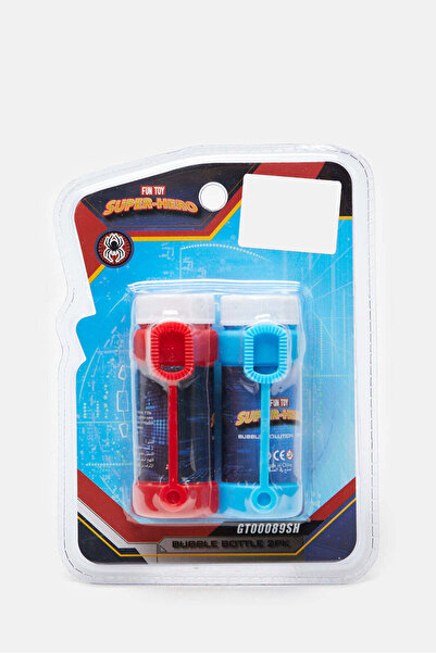 REDTAG Red And Blue Super Hero Bubble Bottle Set (2 Piece)