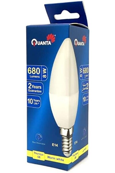 QUANTA LED CANDLE LAMP E14 8W (Warm white)