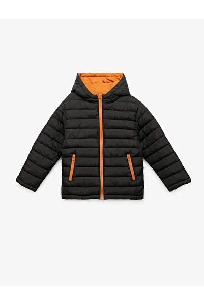 Koton Double Sided Zipper Hooded Long Sleeve Transitional Coat