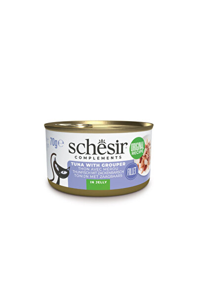 Schesir Complements Cat Wet Food in Jelly Can- Tuna With Grouper 70g
