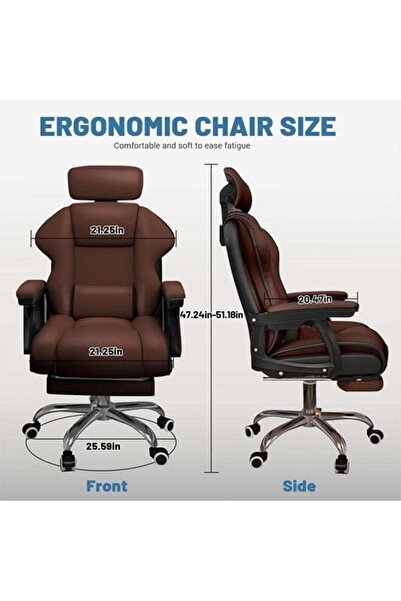 Yelajoy Executive Office Chair, Reclining with Footrest Ergonomic Computer Chair with Lumbar Support